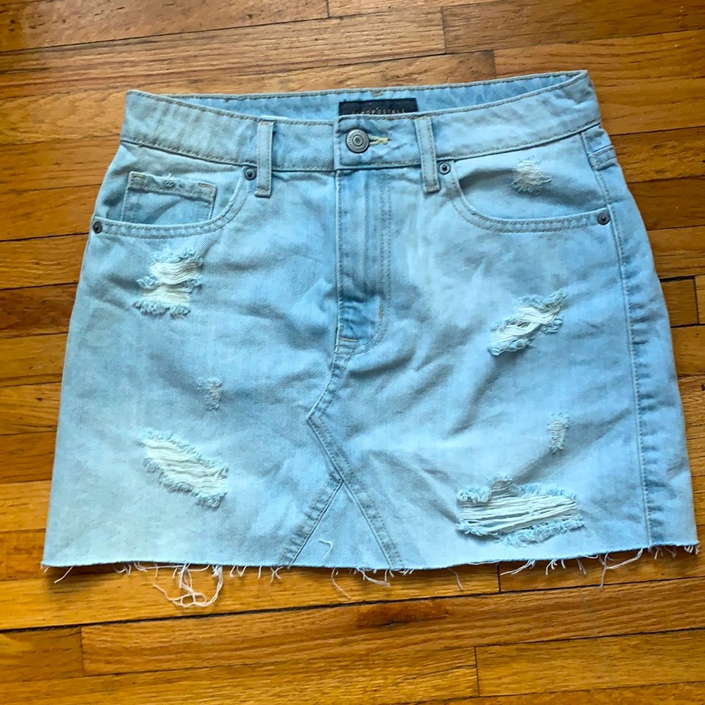 Aeropostale high rise jean skirt